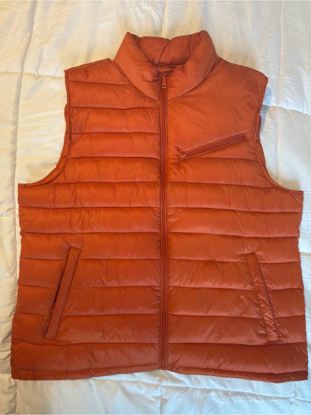Men's Cole Haan Insulated Quilted Vest - Rust Orange